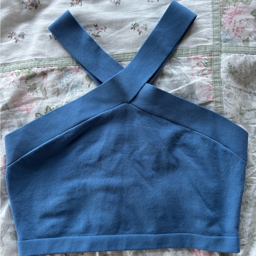Aritzia Sculpt Knit Criss Cross Cropped Tank